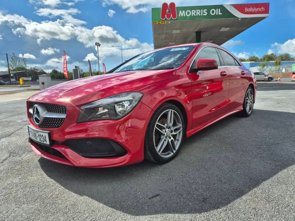 Mercedes CLA in red — full exterior detail, finished in Carrick-on-Suir