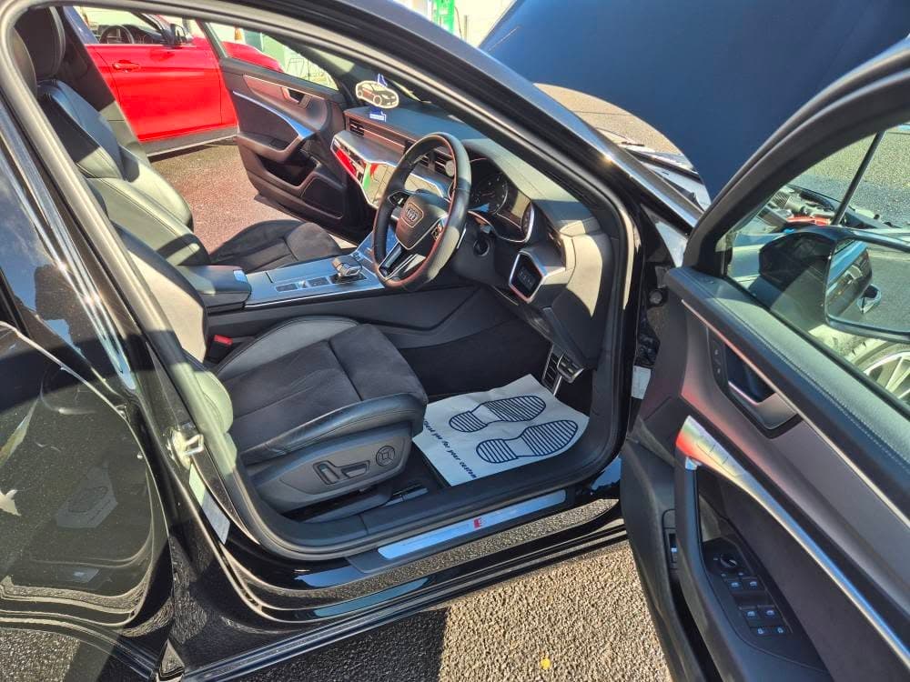 Audi A6 interior — leather, alcantara and dash after deep reset